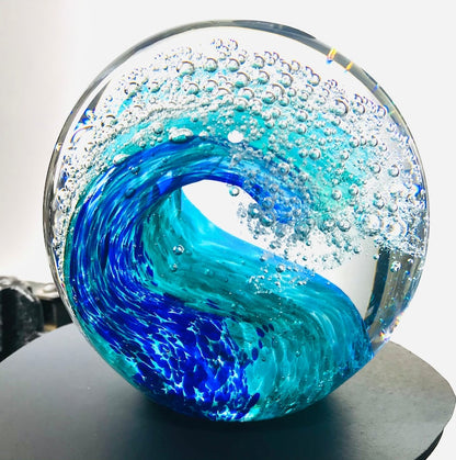 Frozen Wave Glass Sculpture