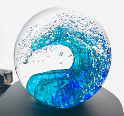 Frozen Wave Glass Sculpture