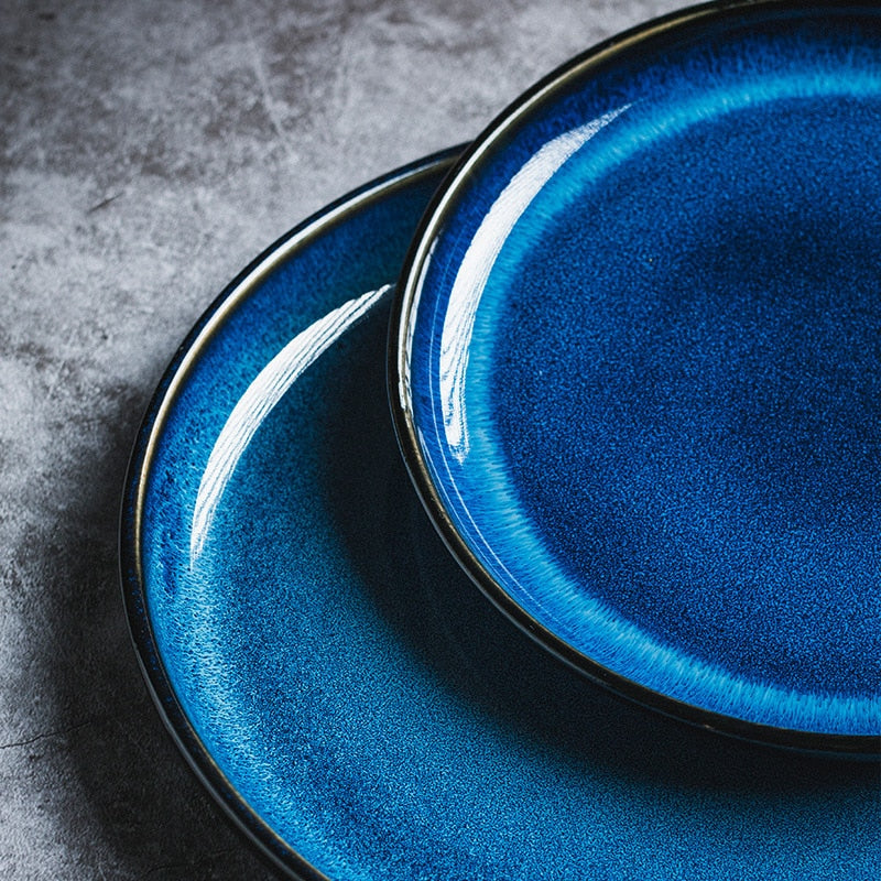 Onda Blu Ceramic Plates