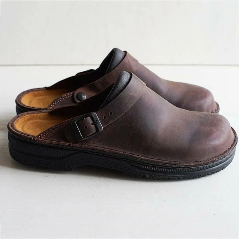 Mens Classic Leather Clogs