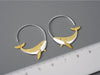 Whale Hoop Earrings
