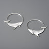 Whale Hoop Earrings