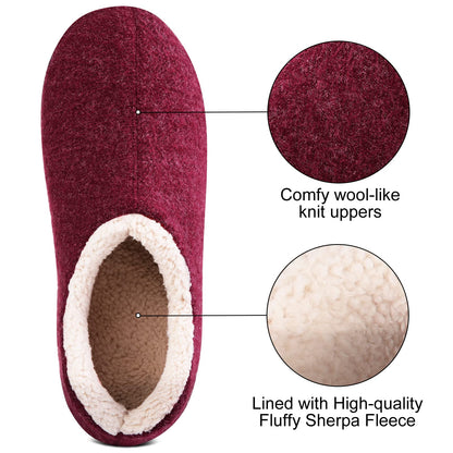 Womens Sherpa Lined Slippers